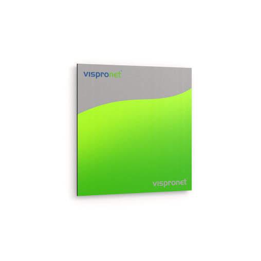 Poster aus Aluminiumverbundplatten, silber, gebürstet, quadratisch