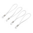 Spanngummi mit Edelstahlhaken und Schlaufe 250 mm, weiß, 4er-Set