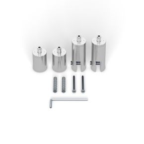Deckenhalter Edelstahl ø 18 mm für Plattenstärke 1-10 mm, 2er-Set