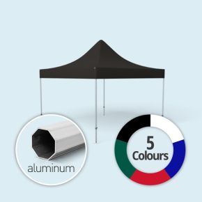 Faltpavillon Premium, Dach & Volant in Grundfarben, ohne Wände