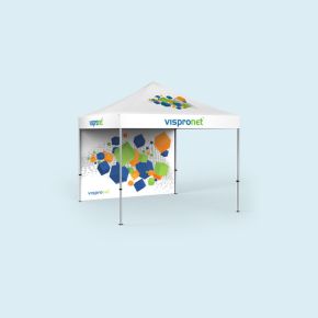 Faltzelt Select 3 x 3 m, 1 Wand, mit Druck