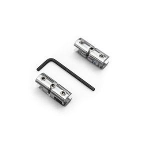 Plattenverbinder Aluminium doppelseitig ø 16 mm für Plattenstärke 1-5 mm, 2er-Set