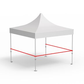 3 Querstangen für halbhohe Wände, Eckvariante (3 m | 3 m | 3 m)