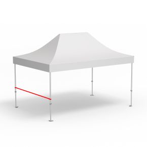 Querstange für halbhohe Wand, Länge 3 m