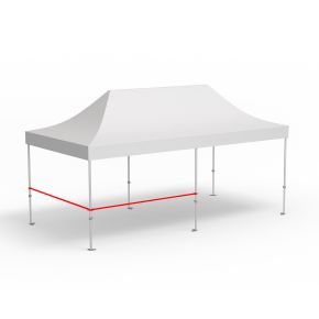 2 Querstangen für halbhohe Wände, Eckvariante (3 m | 3 m)