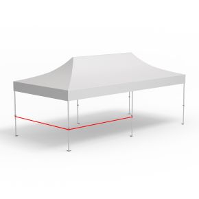 2 Querstangen für halbhohe Wände, Eckvariante (4 m | 4 m)