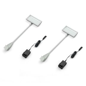 LED Spot Alu für Pop Up Faltdisplay Klett, silber, 2er-Set