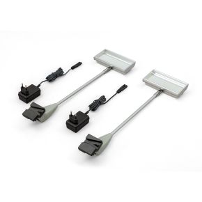 LED Spot Alu für Pop Up Faltdisplay Magnet, silber, 2er-Set