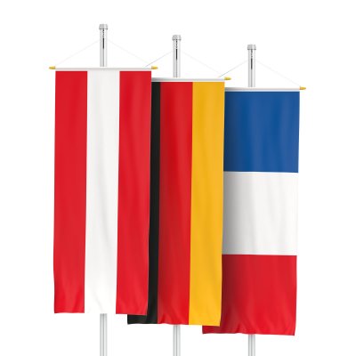 Nationalflaggen als Bannerfahnen