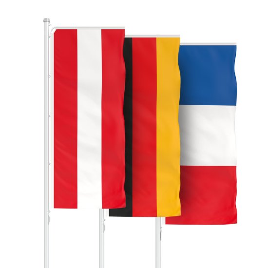 Nationalflaggen im Hochformat für Fahnen-Presenter Basic