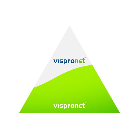 Aufkleber, dreieckig, Spitze nach oben