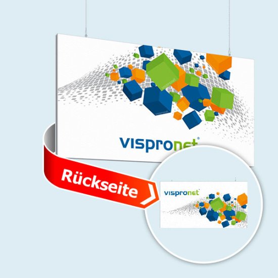 Deckenhänger Q-Frame® Werberahmen im Querformat