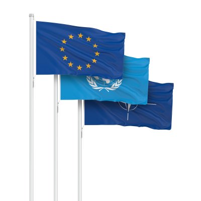 Sonderflaggen im Querformat, mit Kordel