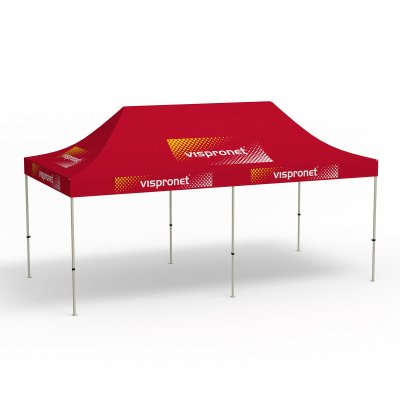 Faltpavillon 3 x 6 m, mit Logodruck, einfarbig