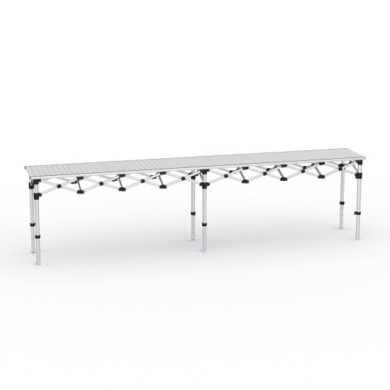 Falttisch Aluminium, 380 x 55 cm