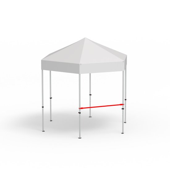 Querstange für halbhohe Wände, Länge 1,5 m 