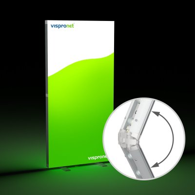 Messewand Lightbox fold