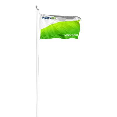 Hissfahne mit Fahnenmast Economy
