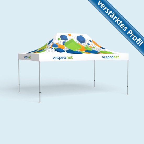 Faltpavillon Premium 3 x 6 m, mit Druck, ohne Wände