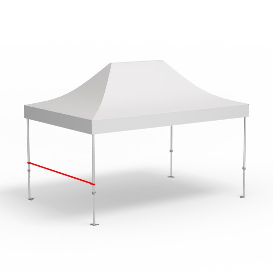 Querstange für halbhohe Wand, Länge 3 m