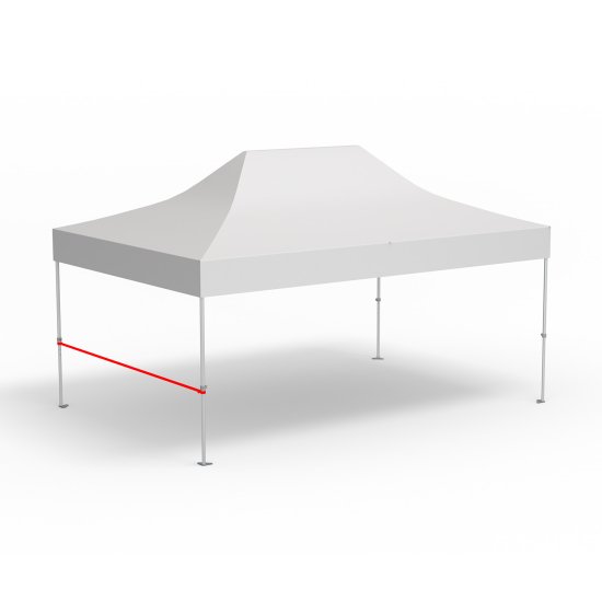 Querstange für halbhohe Wand, Länge 4 m