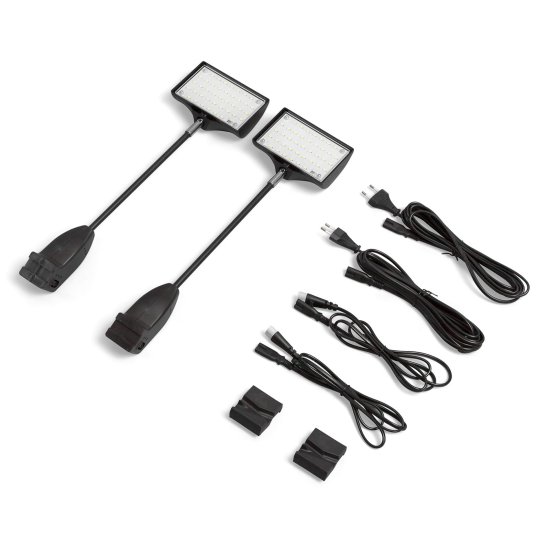 LED Spot für Pop Up Faltdisplay Magnet, schwarz, 2er-Set 
