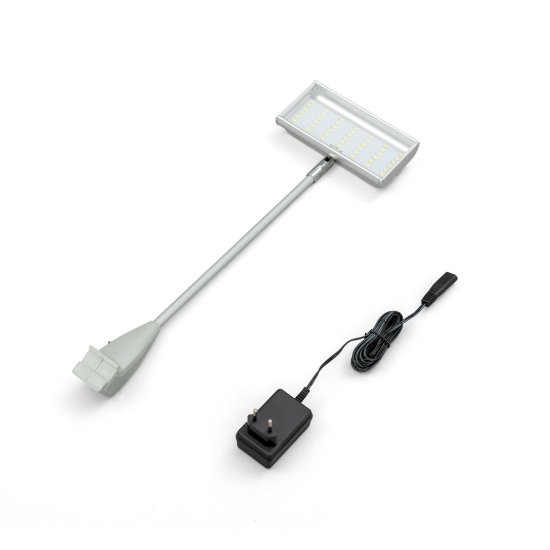 LED Spot Alu für Pop Up Faltdisplay Klett, silber