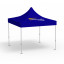 Faltpavillon Premium, 3 x 3 m, blau, Dach mit 1 Logodruck (Seite 1)