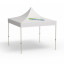 Faltpavillon Basic, 3 x 3 m, weiss, Dach mit 1 Logodruck (Seite 1)