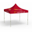 Faltpavillon Basic, 3 x 3 m, rot, mit 8 Logodrucken