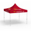 Faltpavillon Select, 3 x 3 m, rot, mit 8 Logodrucken
