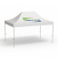 Faltpavillon Basic, 3 x 4,5 m, weiß, Dach mit 1 Logodruck (Seite 1)