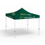 Faltpavillon Eco, 3 x 3 m, grün, mit 8 Logodrucken