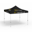 Faltpavillon Eco, 3 x 3 m, schwarz, mit 8 Logodrucken