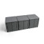 Flatcube - faltbarer Sitzwüfel aus recyceltem PP-Material