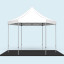 Faltpavillon Select Hexagon 4 m kombiniert mit dem Bodenplatten-Set 4 m