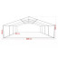 Gestell Partyzelt Premium 8 x 8 m