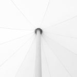 Mast mit Dachspitze Sternpavillon, Ansicht innen
