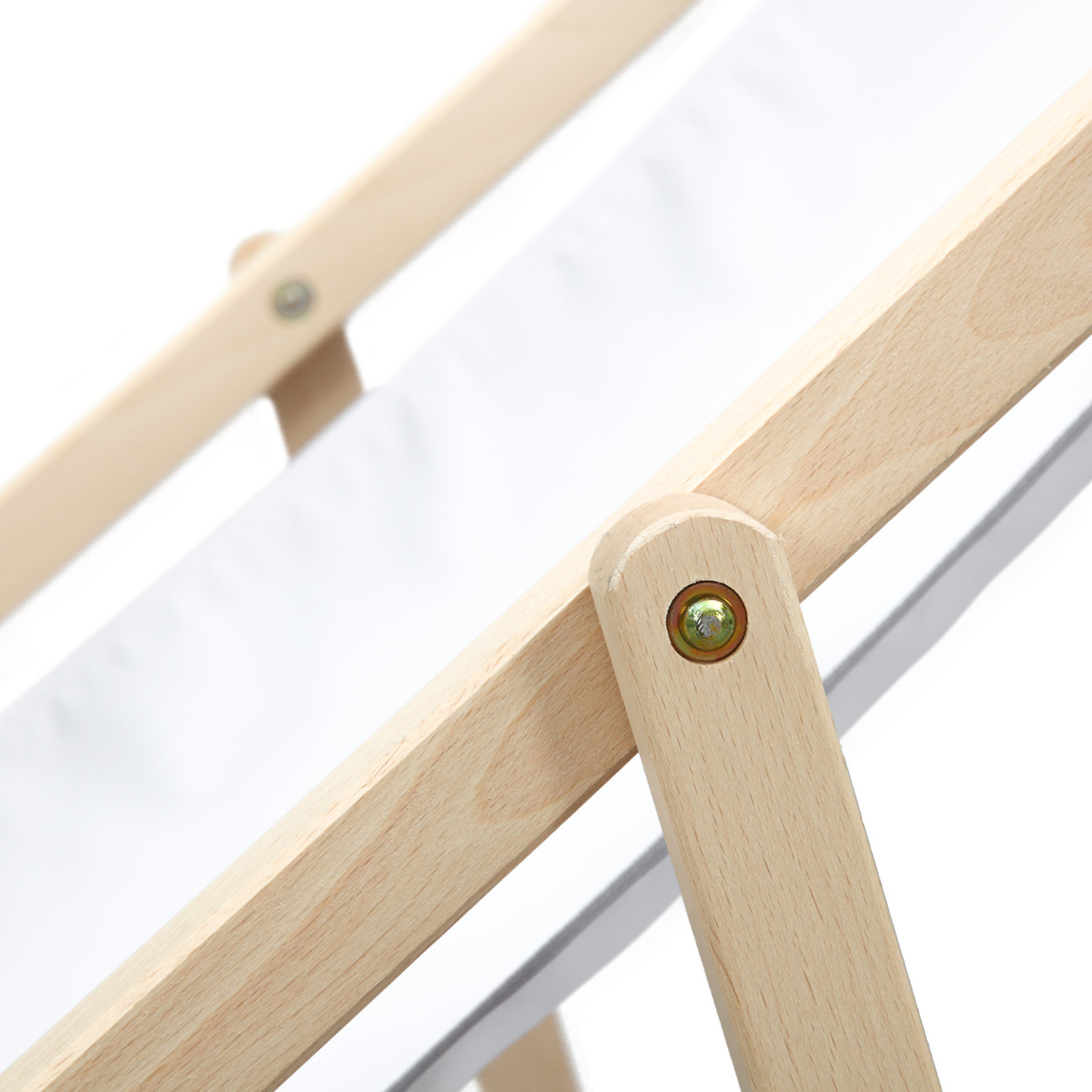 Liegestuhl, 3-fach höhenverstellbar, Detail: Kunststoffsicherungsbügel