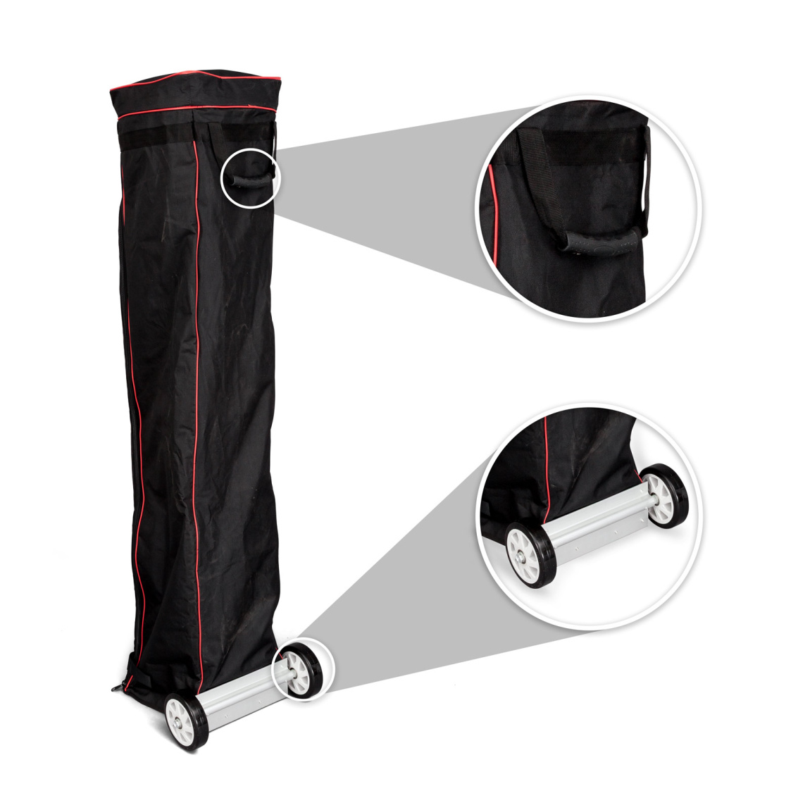 Trolley aus Gewebe, mit Haltegriff & stabilen Rädern für den leichten Transport