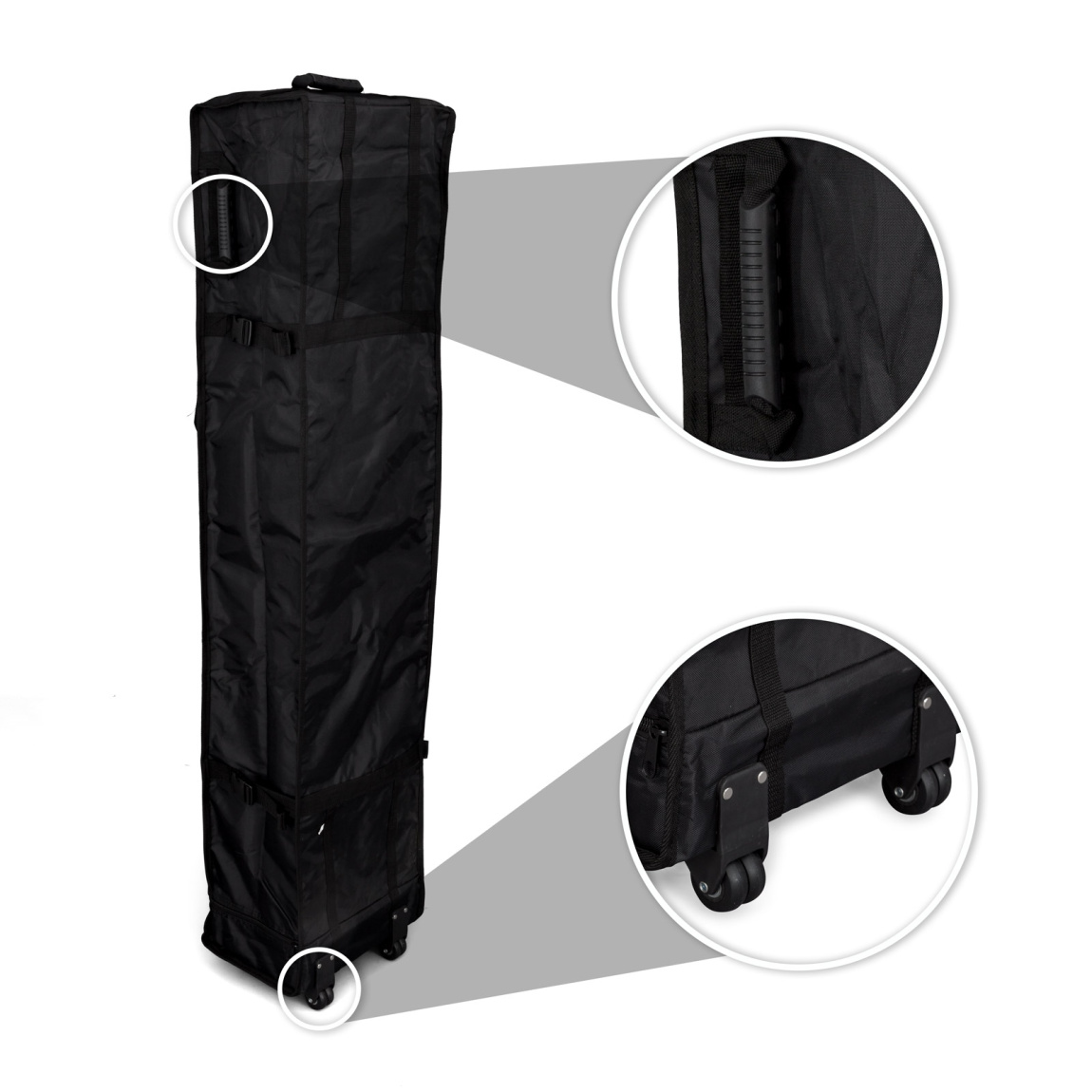 Trolleytasche Basic: mit Haltegriff und 2 Rollen für den leichten Transport