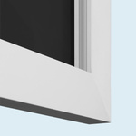 Detail: Rückseite Wandrahmen Q-Frame mit Material Multisol X Opak SE