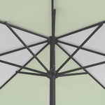 Sonnenschirm / Kleinschirm mit Kurbel, Ansicht Schirmkrone von unten