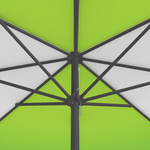 Sonnenschirm / Kleinschirm mit Kurbel, Ansicht Schirmkrone von unten
