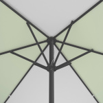 Sonnenschirm / Kleinschirm mit Kurbel, Ansicht Schirmkrone von unten