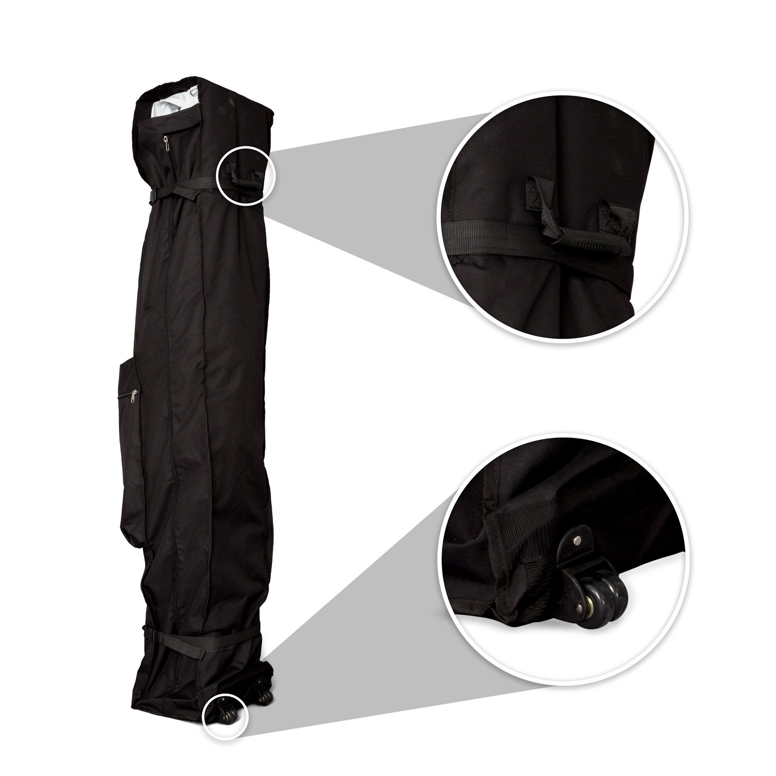 Trolleytasche Basic: mit Haltegriff und 2 Rollen