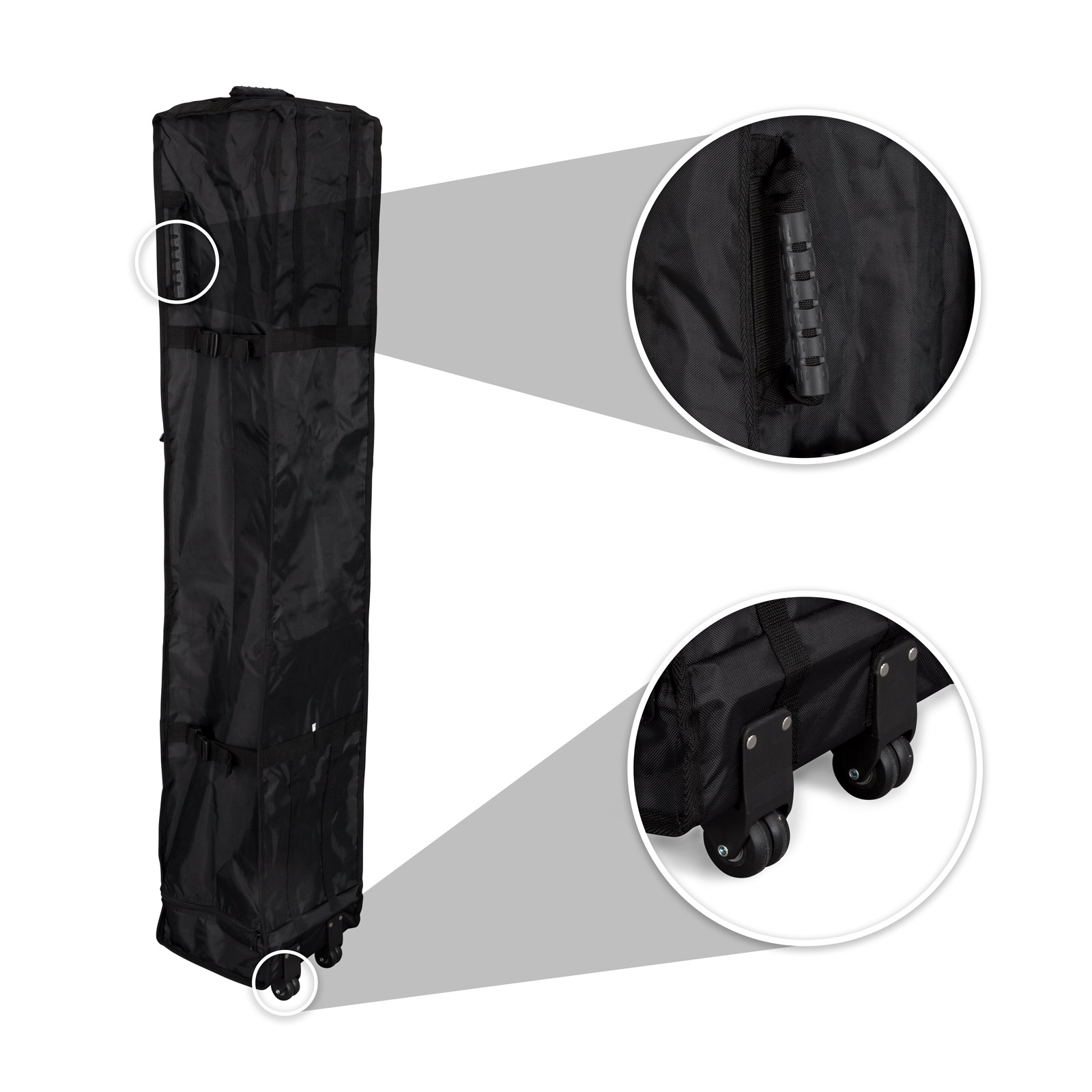 Trolleytasche Basic: mit Haltegriff und 2 Rollen