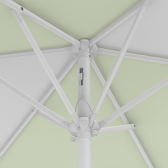 Sonnenschirm / Kleinschirm mit Kurbel, Detail Seilzug