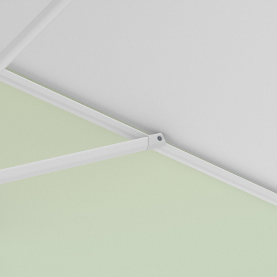 Sonnenschirm / Kleinschirm mit Kurbel, robuste Streben