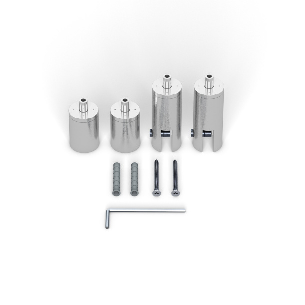 Deckenhalter Edelstahl ø 18 mm für Plattenstärke 1-10 mm, 2er-Set